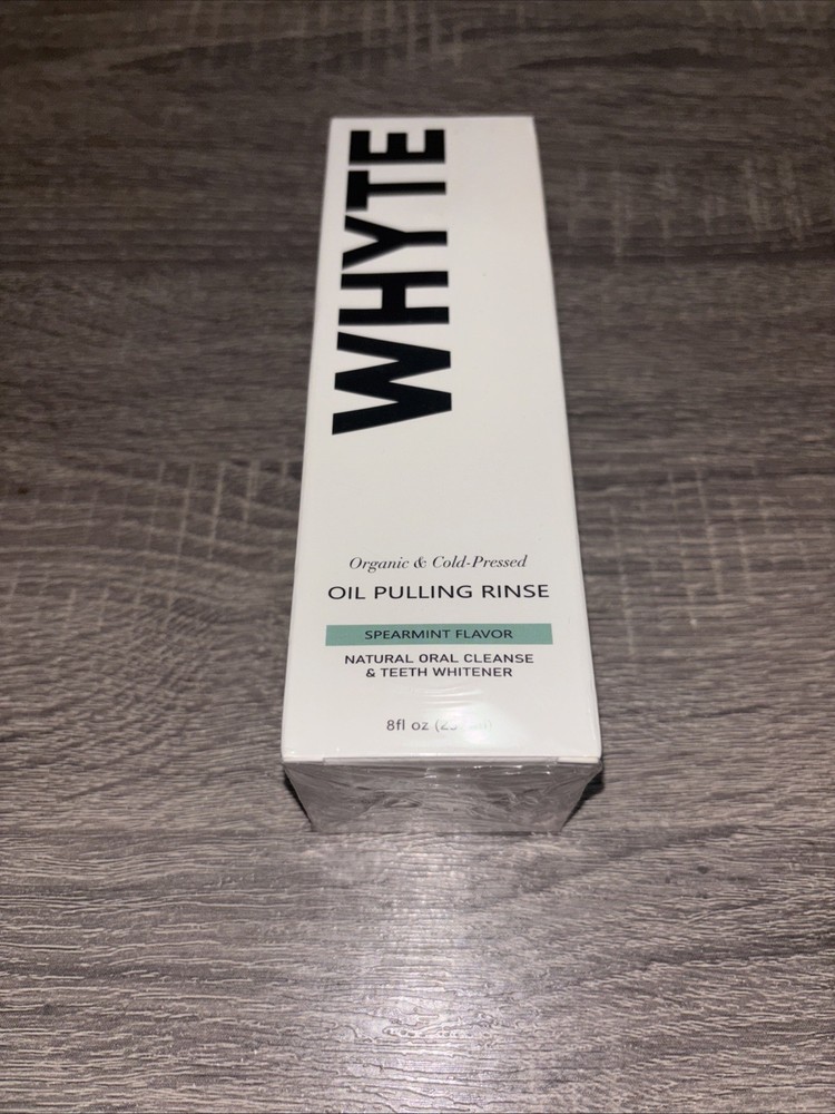 WHYTE Organic & Cold-Pressed Oil Pulling Rinse (Spearmint), 8 fl oz