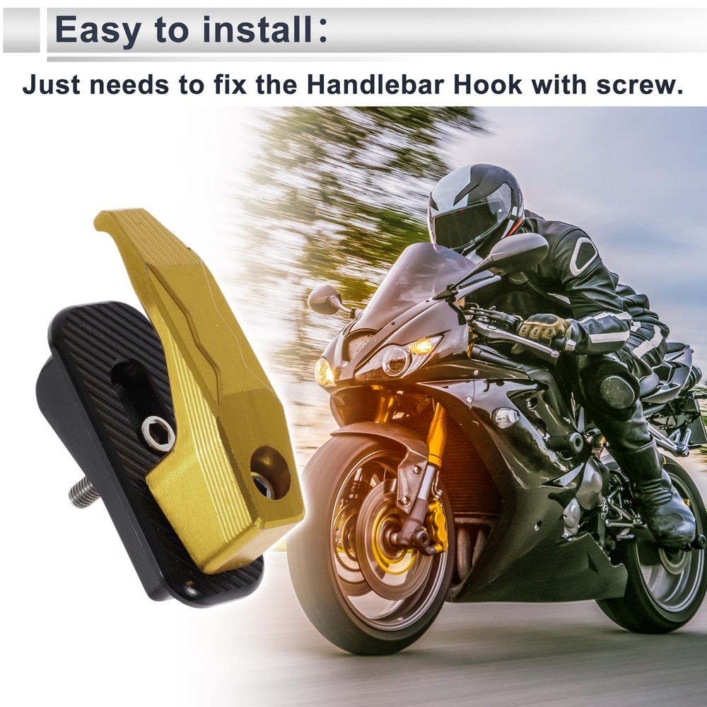 Alluper Alloy Motorcycle Hook for Minio Rectangular 1 Set Yellow