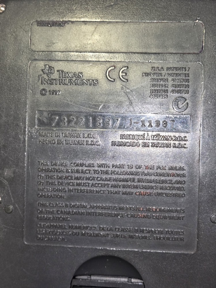 Texas Instruments TI-82 Graphing Calculator Case Tested Working