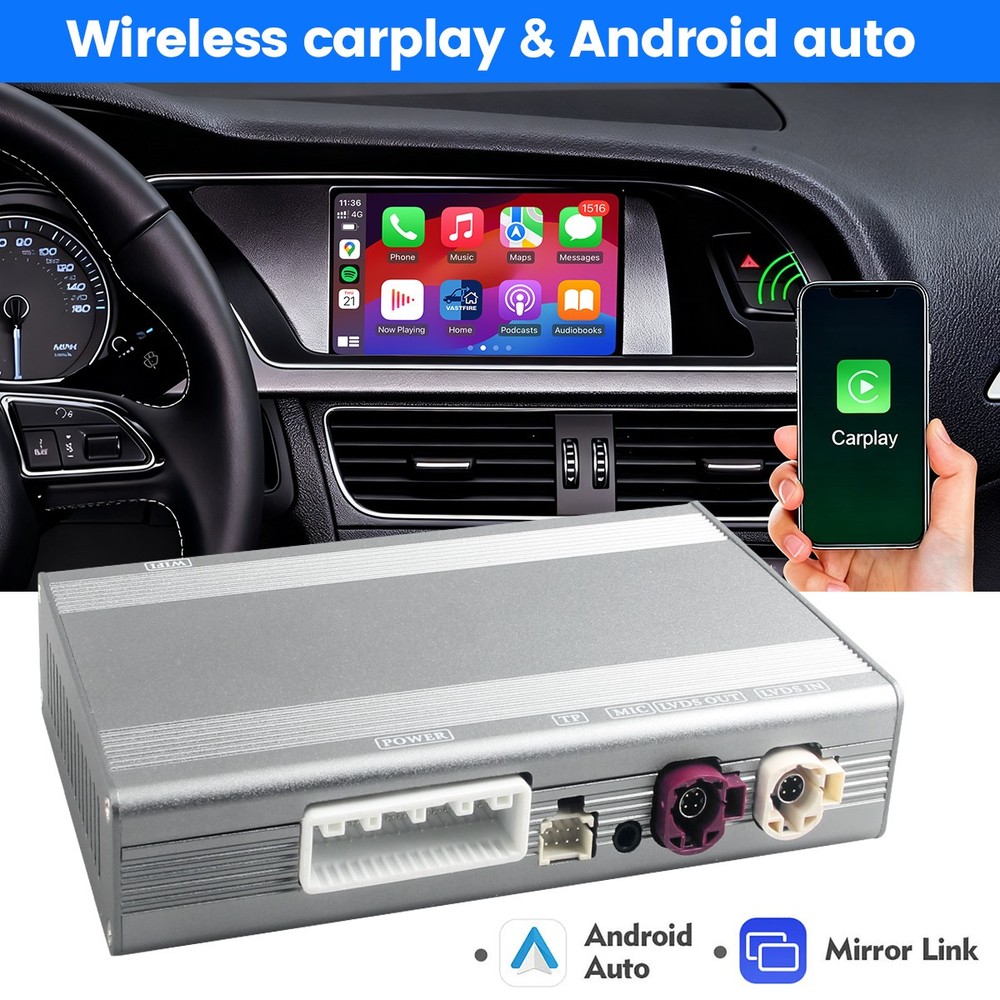 Wireless CarPlay Android Auto Module Unit Decoder Box Fits for Audi A4 A5 S5 Q5