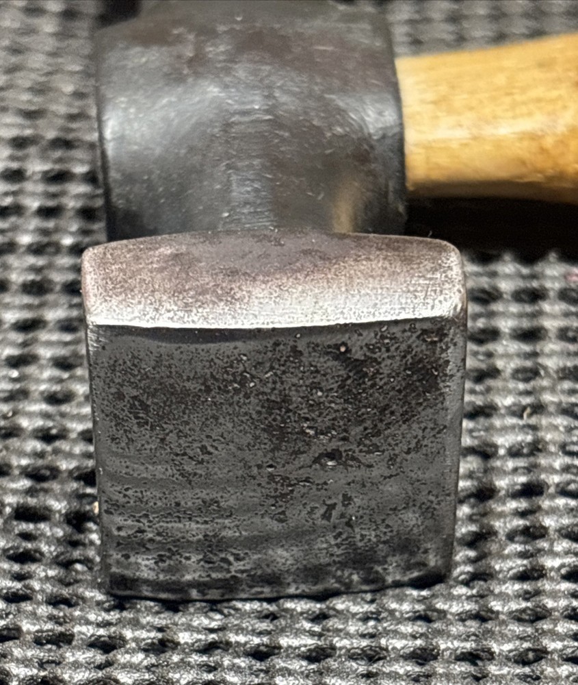 Vintage Round & Square Faced Auto Body Bumping Hammer - Clean, no rust!