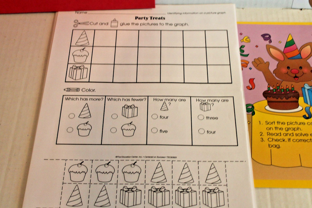"Let's Party" Picture Graphs Math Graphing Educational Learning Activity Grade 1
