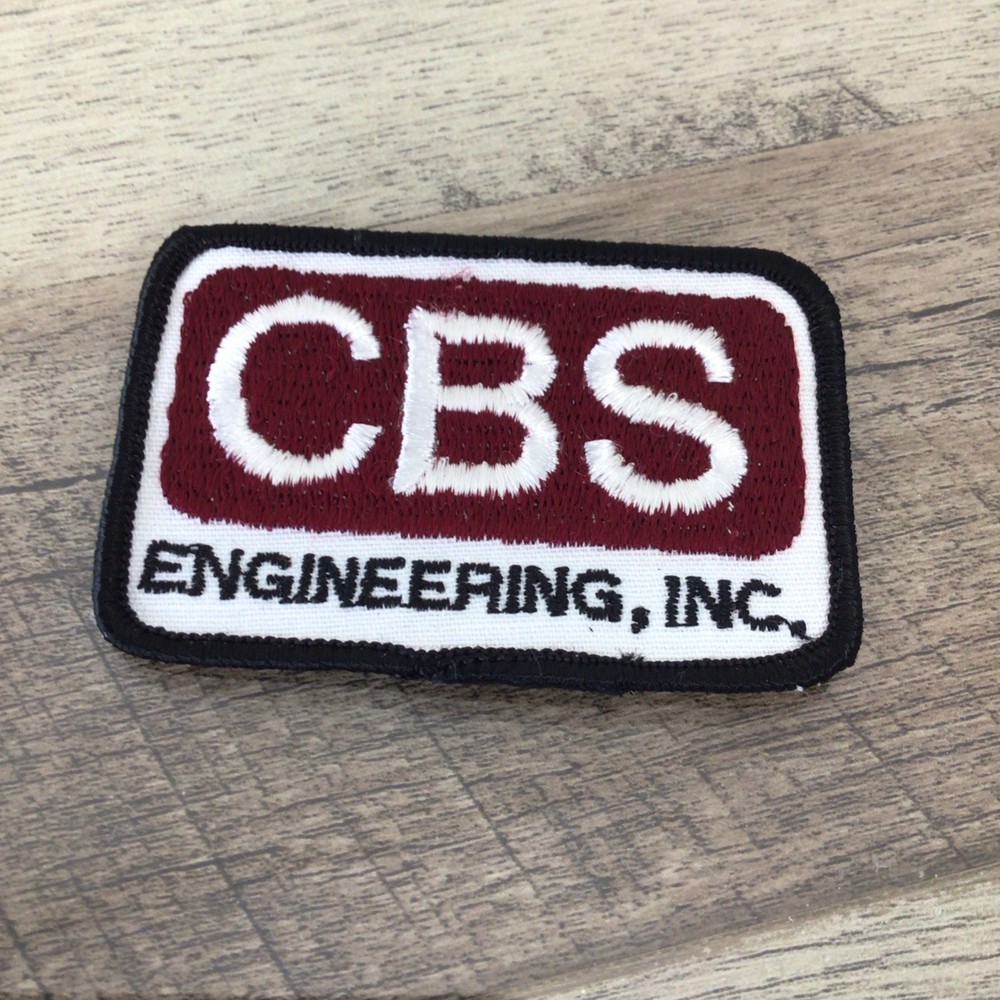 Vintage CBS ENGINEERING, INC. Embroidered Patch Advertisement NOS