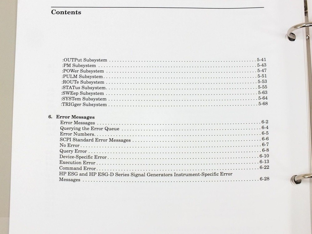 HP Signal Generators Programming Guide ESG/ESG-D Series