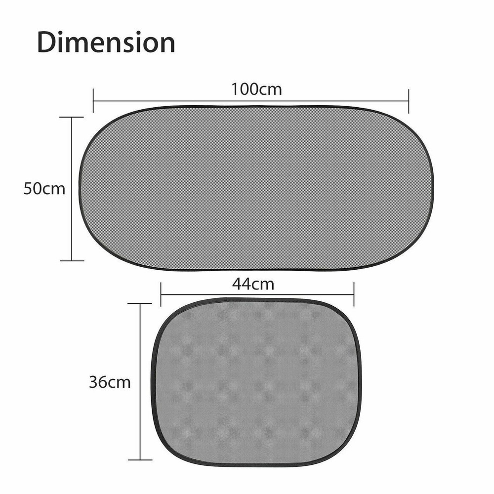 5PCS Car Side Rear Window Screen Sun Shade Mesh Cover Windshield Sunshade Visor