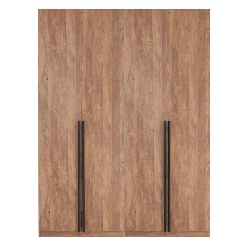 Lee 2-Piece Module Wardrobe 2.0 & 3.0 Closet made from Engineered Wood in Brown