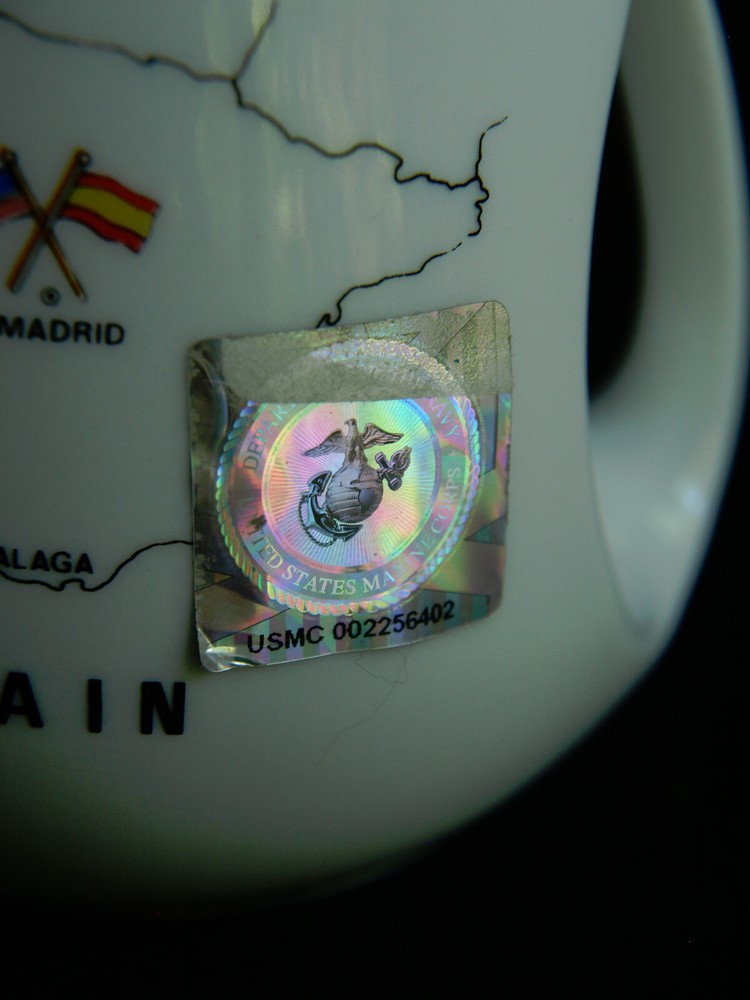 Moron Air Base Spain USMC Mug with Original USMC Label
