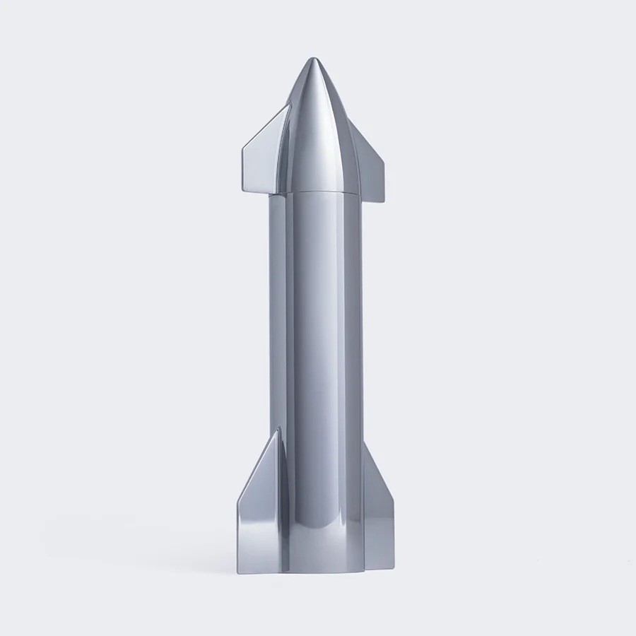 SpaceX Starship Torch - Butane Windproof Lighter + 1:200 Scale Model New