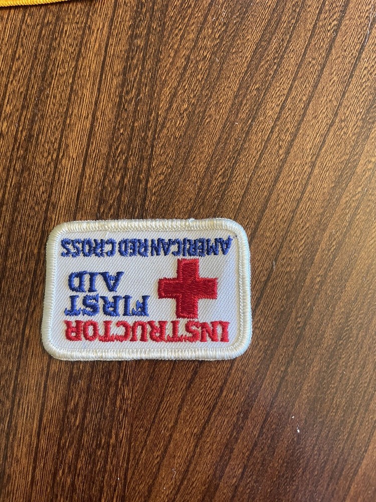Vintage American Red Cross Embroidered Instructor First Aid Patch