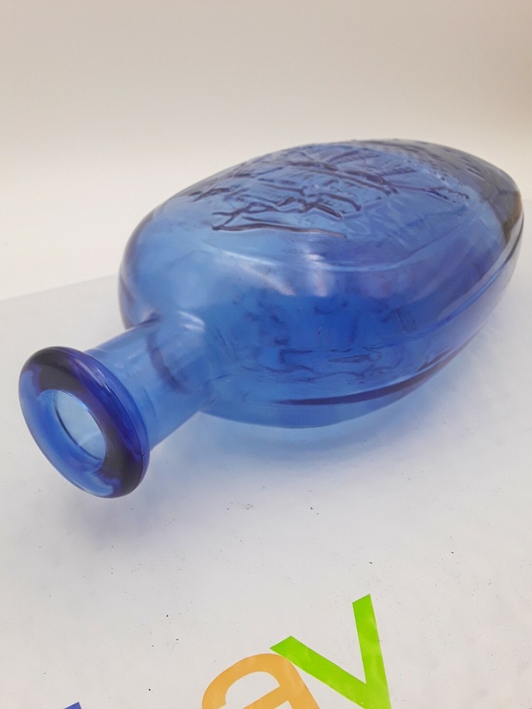 Vintage Cobalt BLUE Franklin Ship Eagle “TWD Bottle