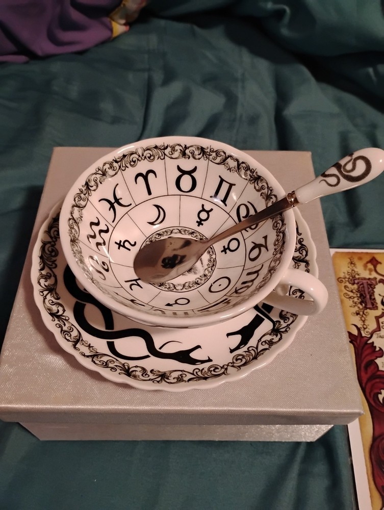 Tasseography Tea Leaf Reading set Witches Moon Subscription box gift