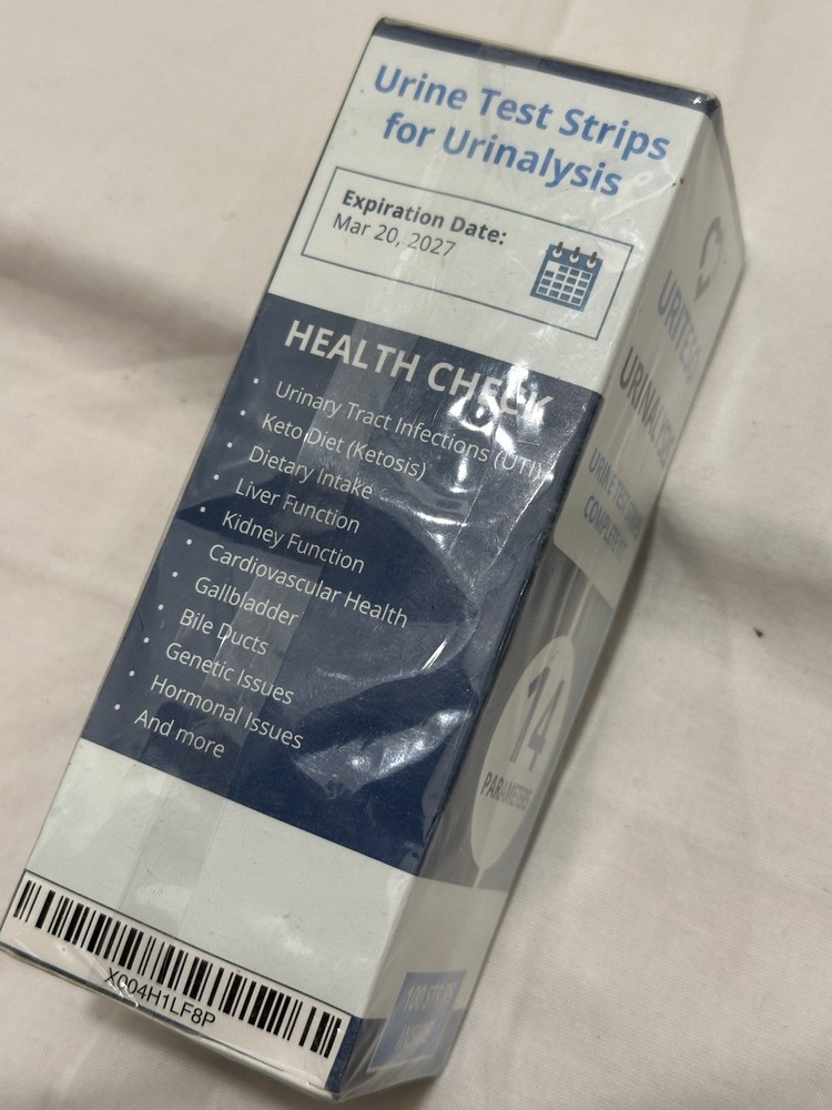 URITESO 14 Parameter Urine Test Strips for Urinalysis, 100 Strips, (bent box)