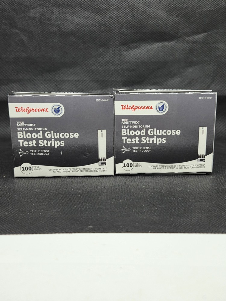 Walgreens Blood Glucose Test Strips 100 count 2 boxes 200 total