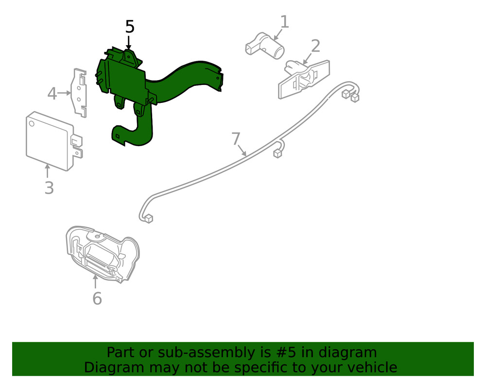 Genuine Nissan Blind Spot Detection System Warning Sensor Bracket 28452-6JL0C