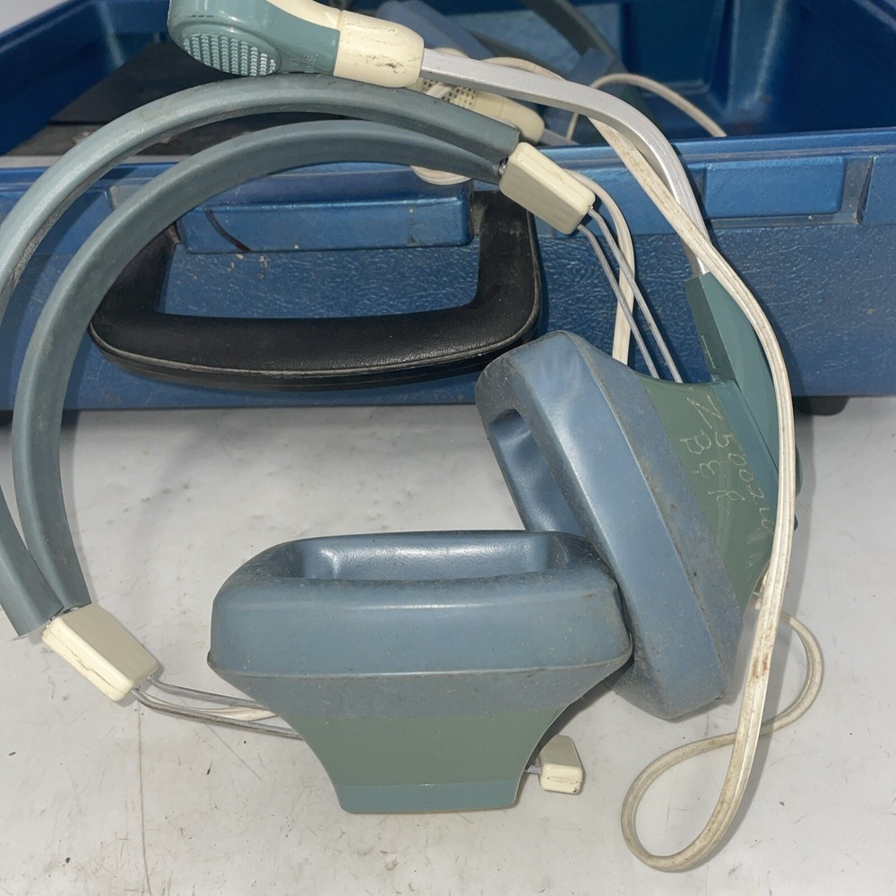 Vintage Telex Dual Aviation Headset System w/ Case Pilot Flight Intercom