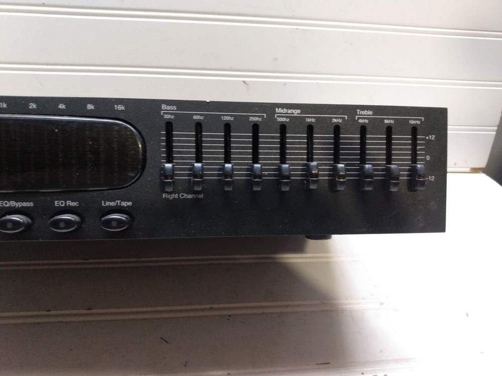 Audiosource Model EQ 100 Stereo Sound System 2 Channel Graphic Equalizer
