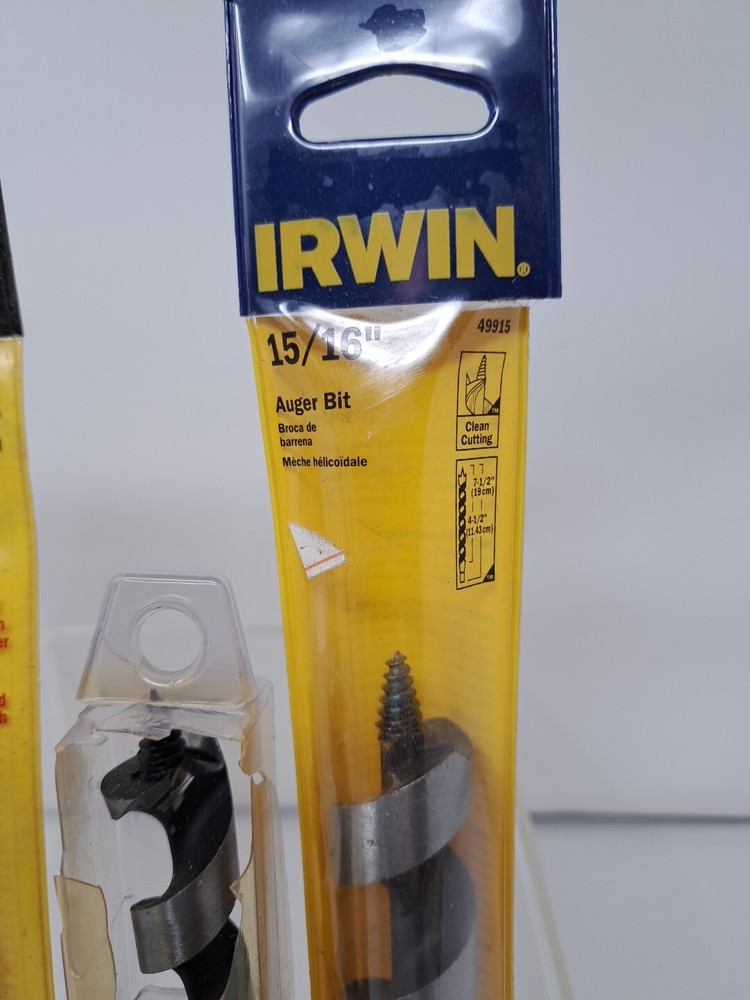 Assorted Irwin Auger Bit Lot 4ea.
