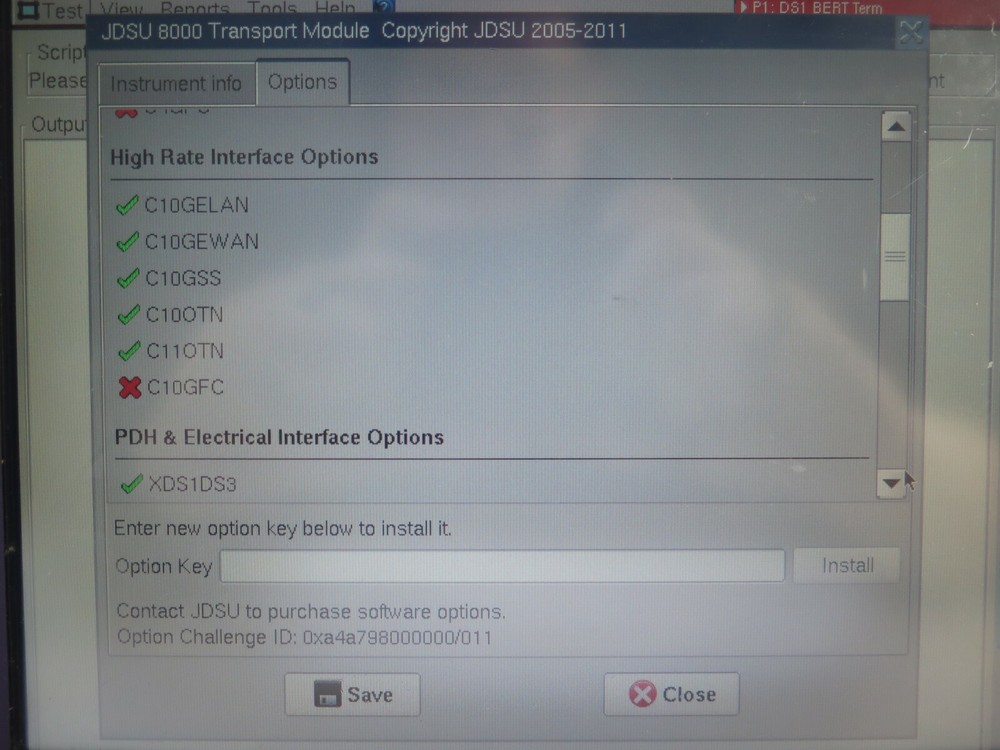 JDSU T-BERD 8000 Scalable Multitest Platform Transport Module
