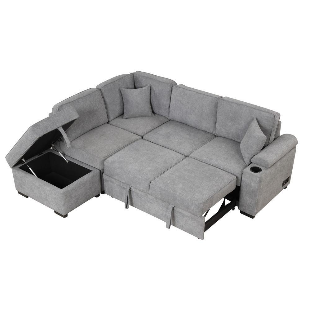 High Quality Sleeper Sofa Bed 2 in 1 Pull Out sofa bed L Shape Couch New Style