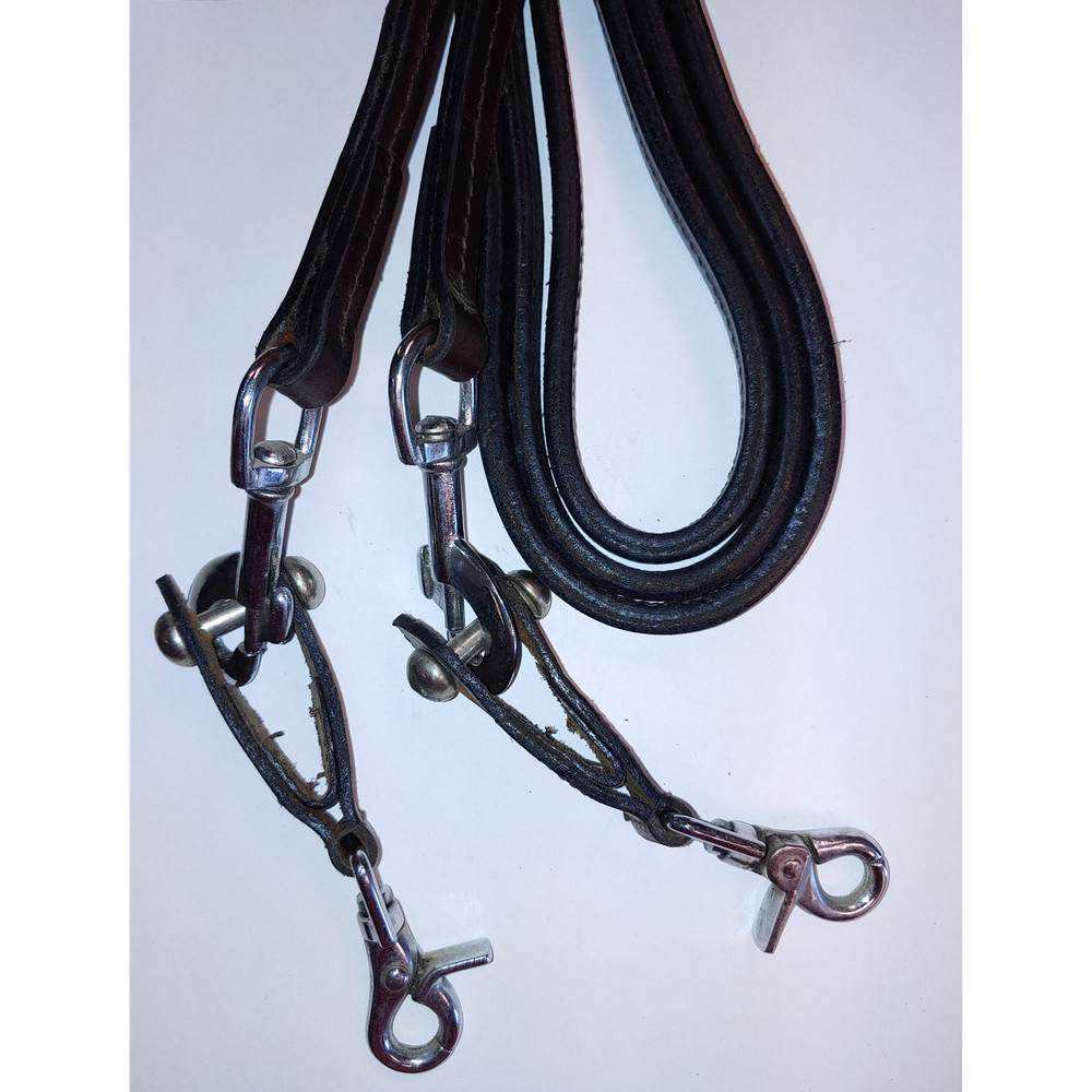 Leather Sliding Pulley Draw Reins