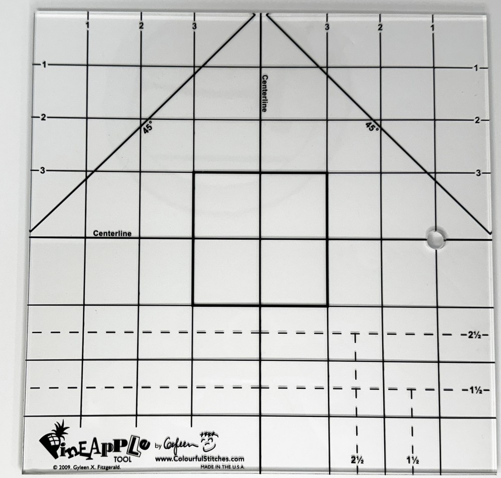 Colorful Stitches Pineapple tool quilting ruler