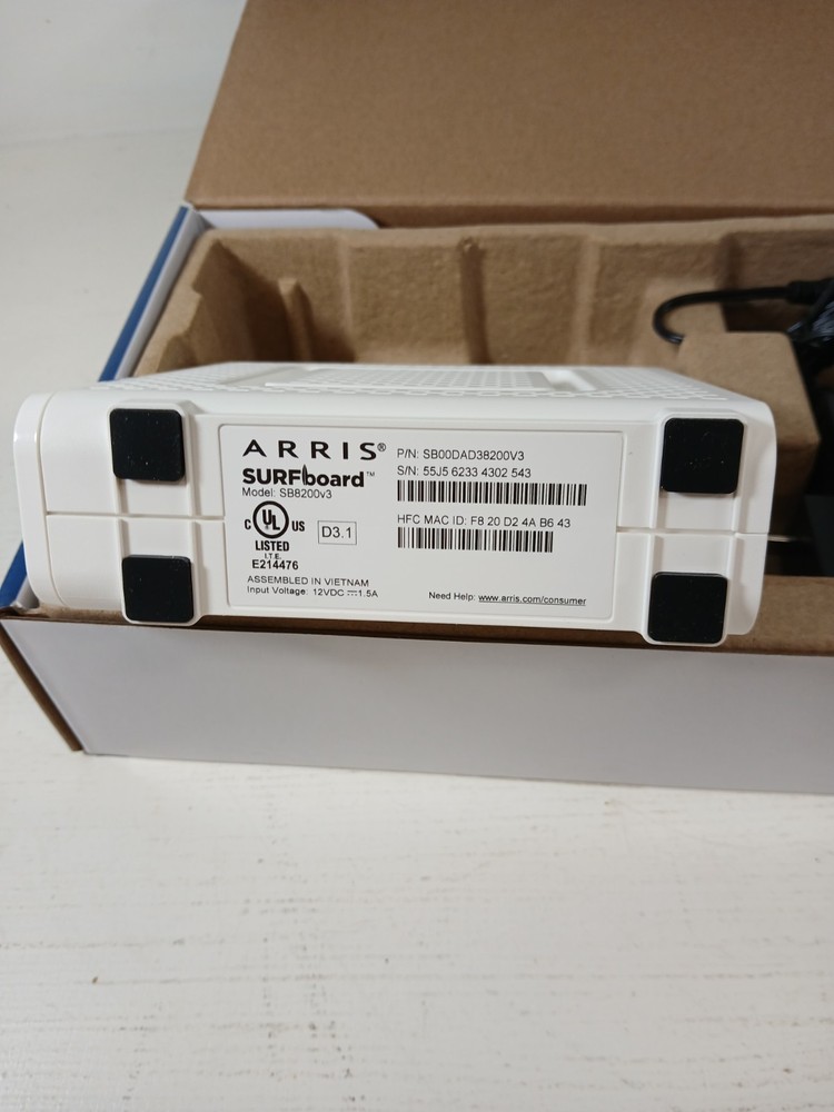 Arris Surfboard SB8200 Docsis 3.1 Cable Modem