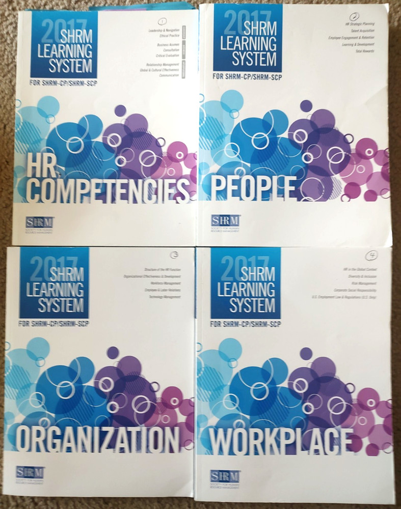 2017 SHRM Learning System COMPLETE 4 BOOK SET