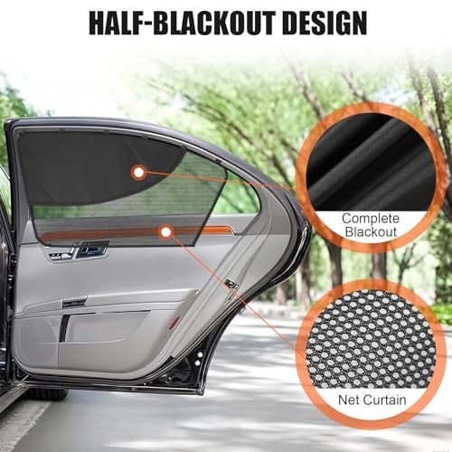 Car Window Sun Shade for Driver Side Window, 2 Pcs 2pcs for Front Side Windows
