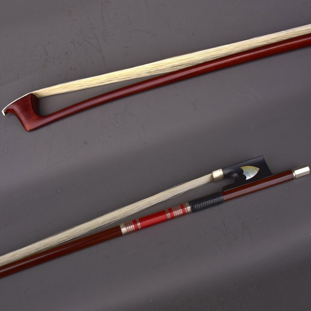 D.Peccatte Copy Master Antique Pernambuco Violin Bow Ebony Shield Frog Silver