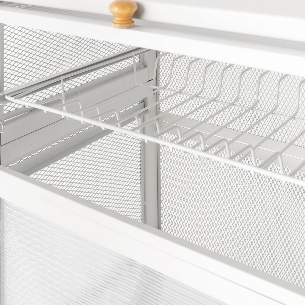 Detachable Drip Tray Storage Box Basket Dish Drying Rack Organized Kitchen