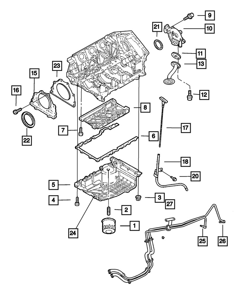 Genuine Mopar Hex Flange Head Bolt Mounting 6504630