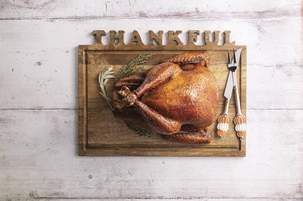 Mud Pie Thanksgiving Thankful Carving Board Set