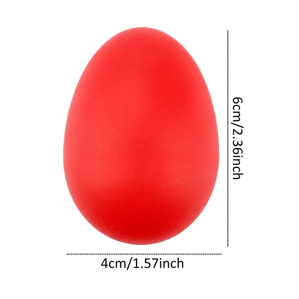 40pcs Plastic Egg Shakers Percussion Musical Maracas Easter Eggs With A Storage