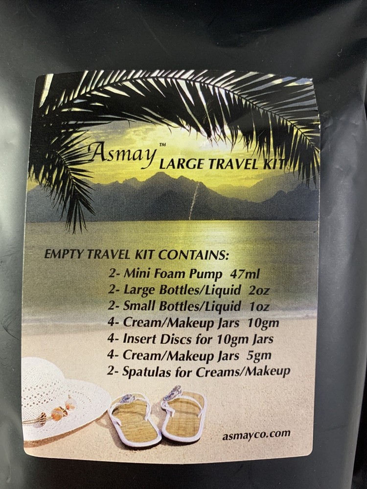 20 Piece Set Mini Travel Plastic Empty MakeUp Container Travel Kit ~ Asmay Large