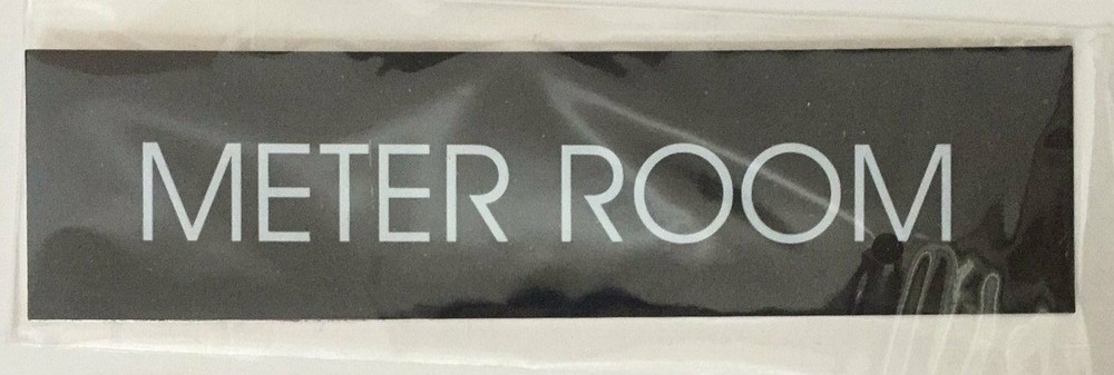 METER ROOM SIGN (BLACK ALUMINUM) ref1020-REF24-1027