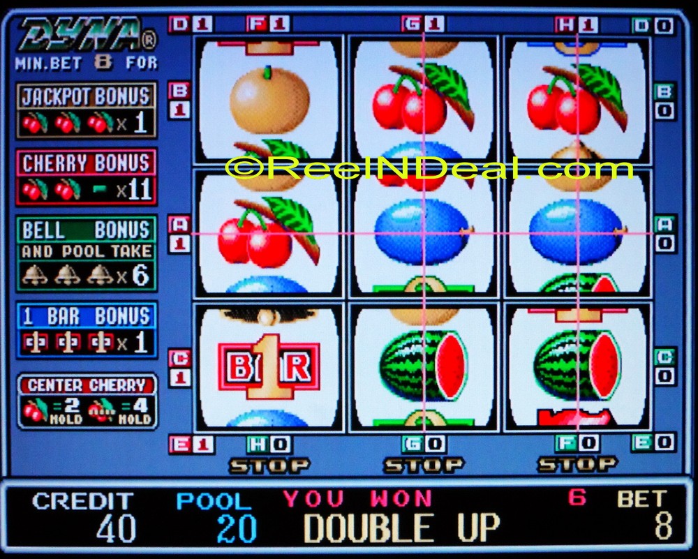 Dyna Super Cherry Master Rare 8-Liner Slot Machine Highly Profitable