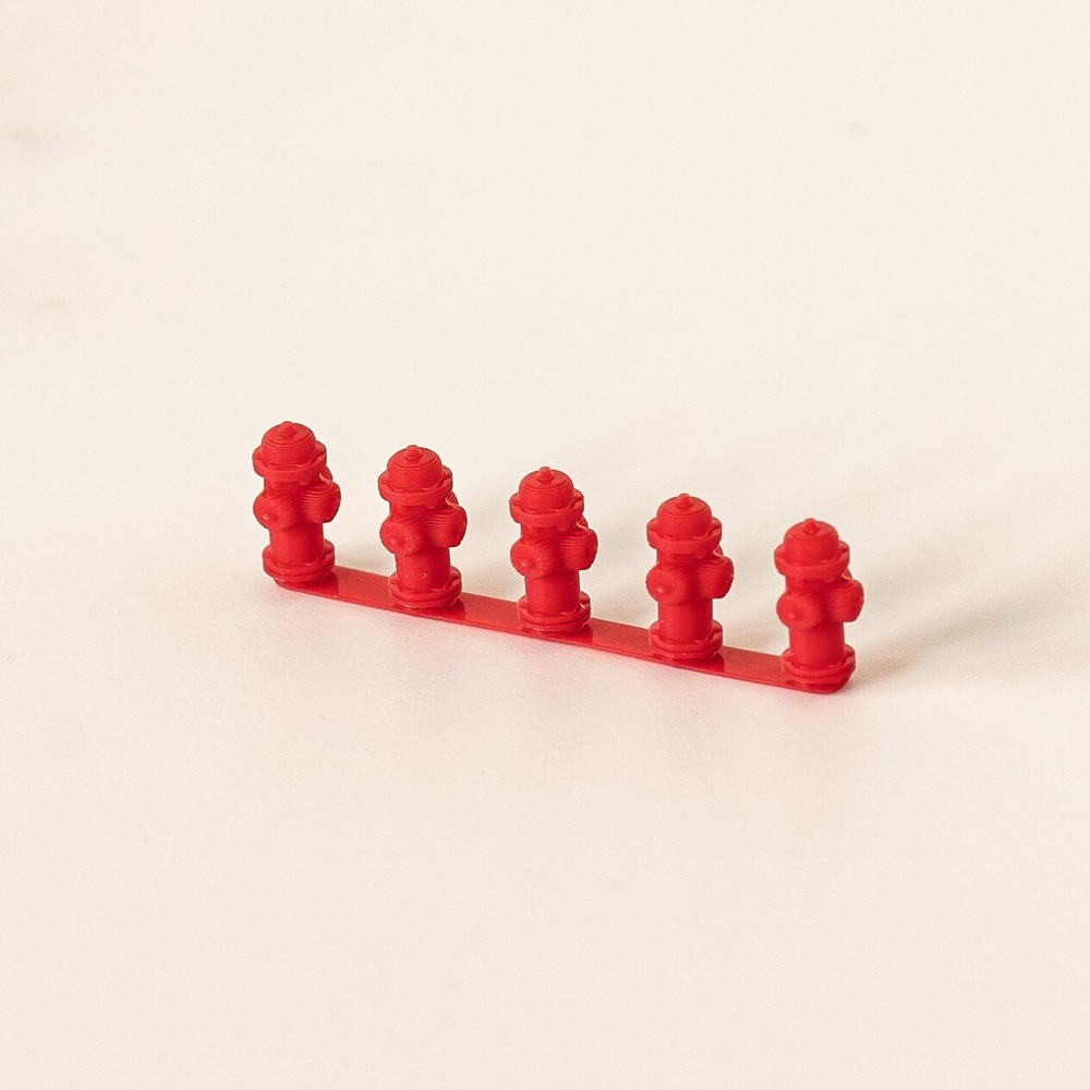 USA Made O Scale Fire Hydrant - Red - 5 Pack 480788