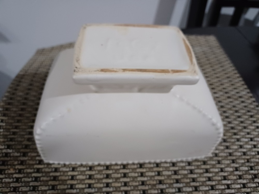 Vintage McCoy Pottery Planter Vase White Rectangle Shaped