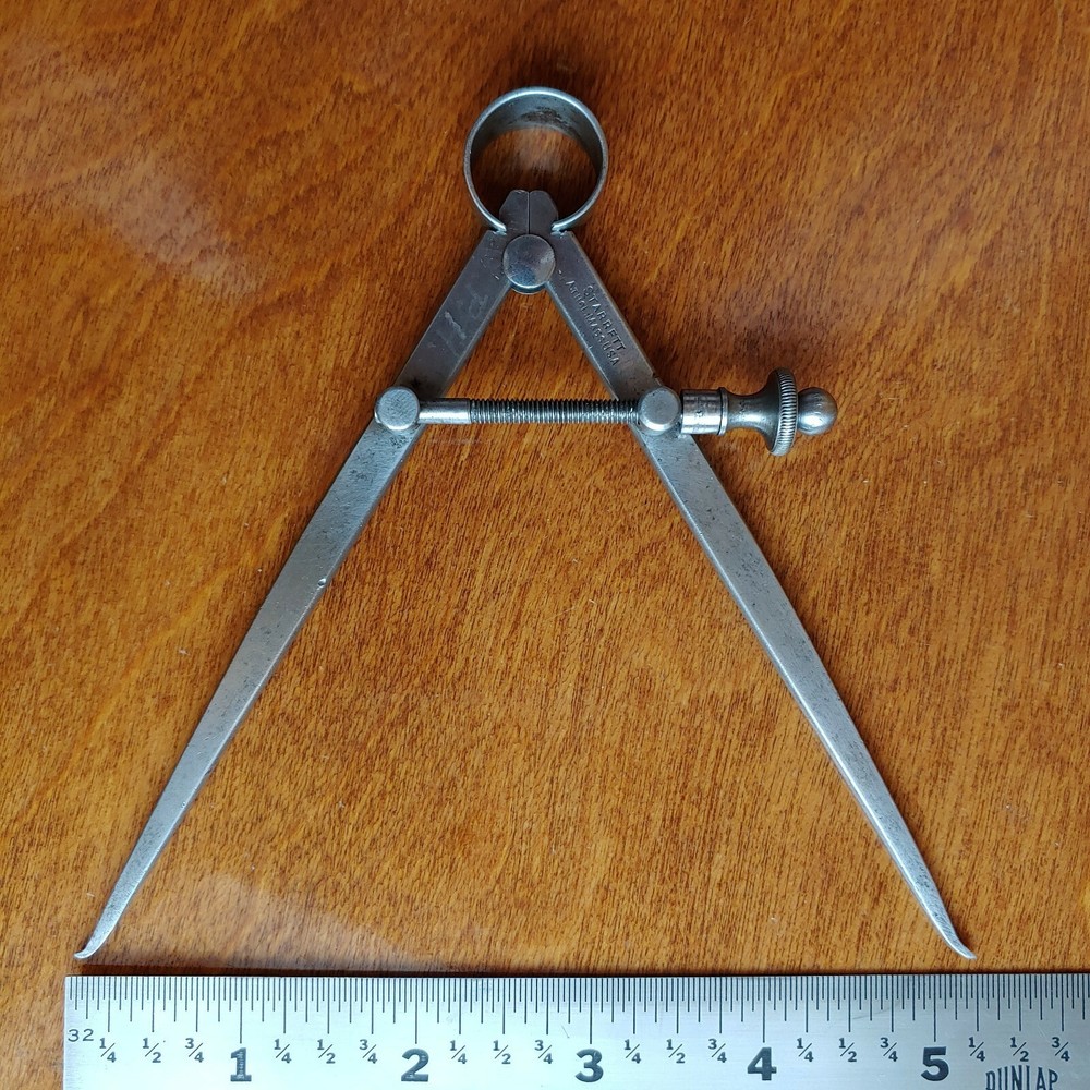Vintage STARRETT 5" Inside Spring Caliper Yankee Flat Leg