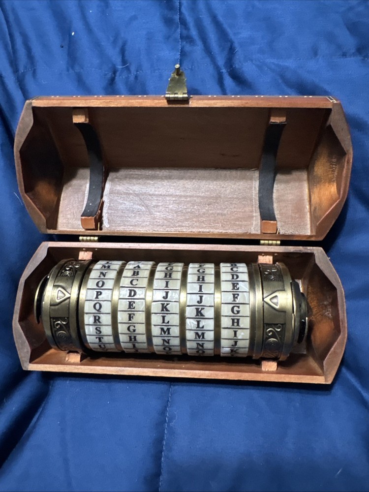 Creative Da Vinci Code Cryptex Lock Puzzle Genuine BRONZE