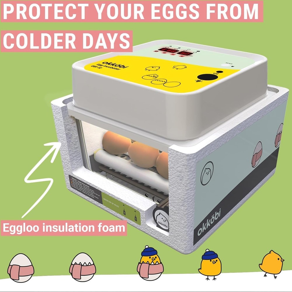 OBI-12 Egg Incubators for Hatching Eggs – Incubator for 12 Eggs with Automatic
