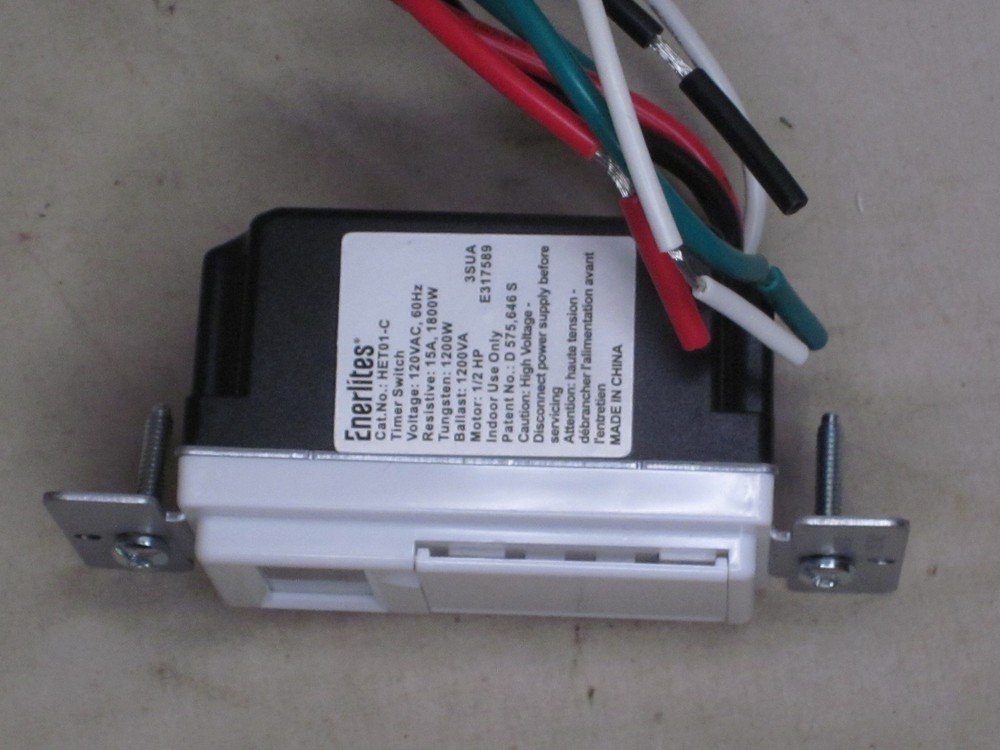 Enerlites Cat.No.: HET01-C Timer Switch electrical control base unit only