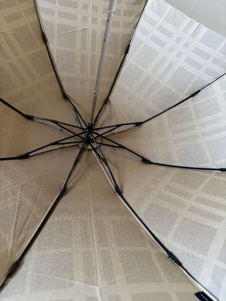 BURBERRY Folding Umbrella Check pattern Glitter Finish New Without Tag Authentic