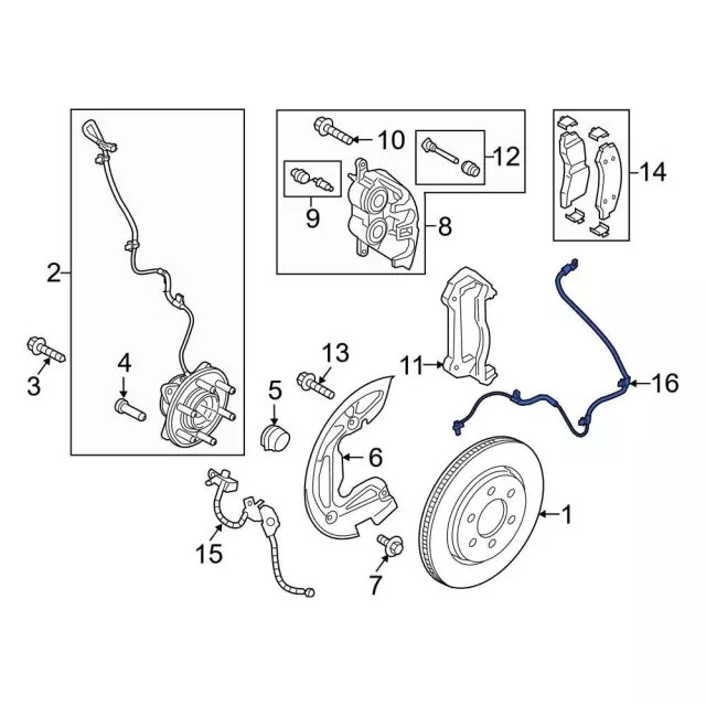 Genuine Ford ABS Sensor ML3Z2C204L