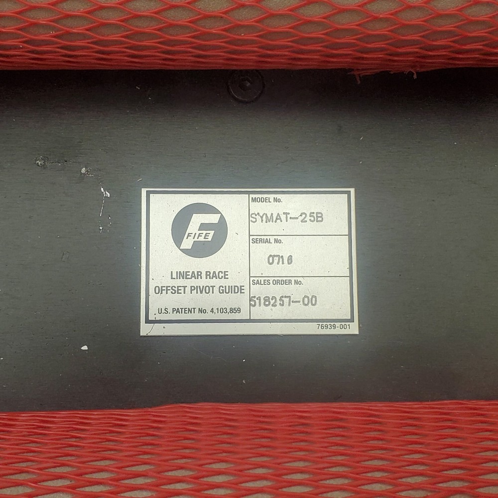 Fife SYMAT-25B Offset Pivot Guide Web Roller Linear Race 250mm Rollers - NEW
