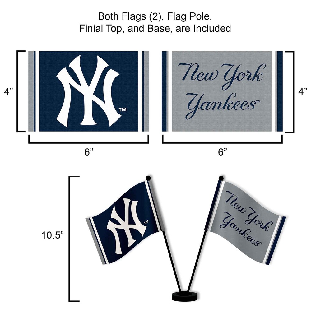 NY Yankees Desk Flags
