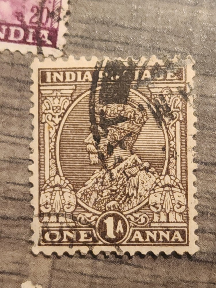 India Foreign 1A One Anna Stamp Used - #A126