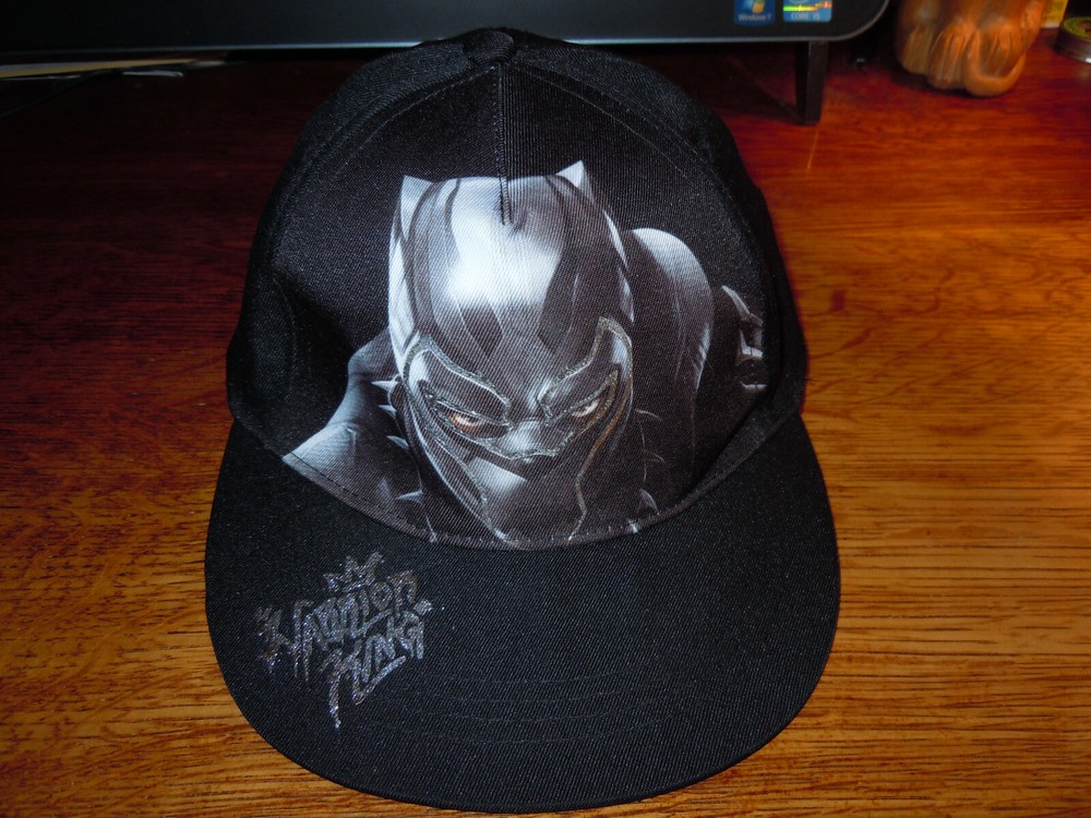 " MARVEL " COMICS BLACK PANTHER WARRIER KING HAT / CAP - SNAPBACK