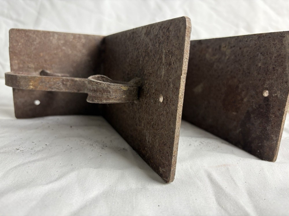 Antique Cast Iron Double Scroll Post Base / Topper Bracket 3.5” Post Opening