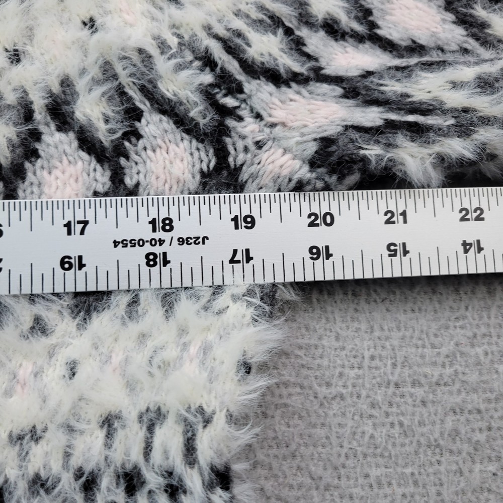 Talbots Wool Sweater Womens XS Gray Fair Isle Pullover